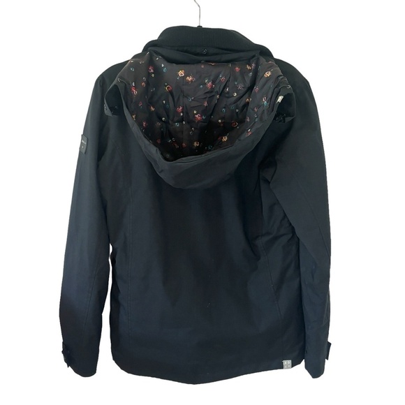 Roxy Black Slim Fit Hooded Winter Coat Jacket Winter Sport SZ Medium - Picture 3 of 14